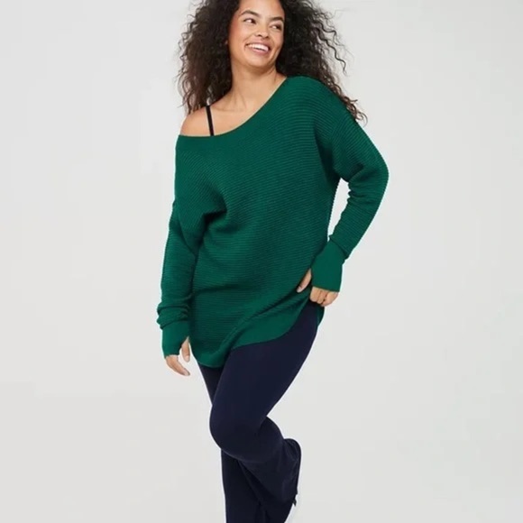 NWT OFFLINE by Aerie Home Stretch Off The Shoulder Sweater - Picture 1 of 6